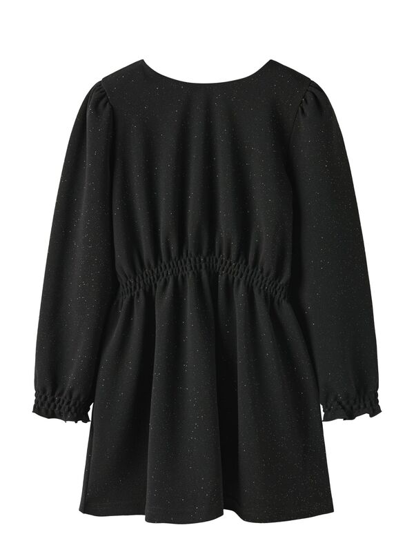 NKFROKA LS WAIST DRESS Black O-neck - Name It