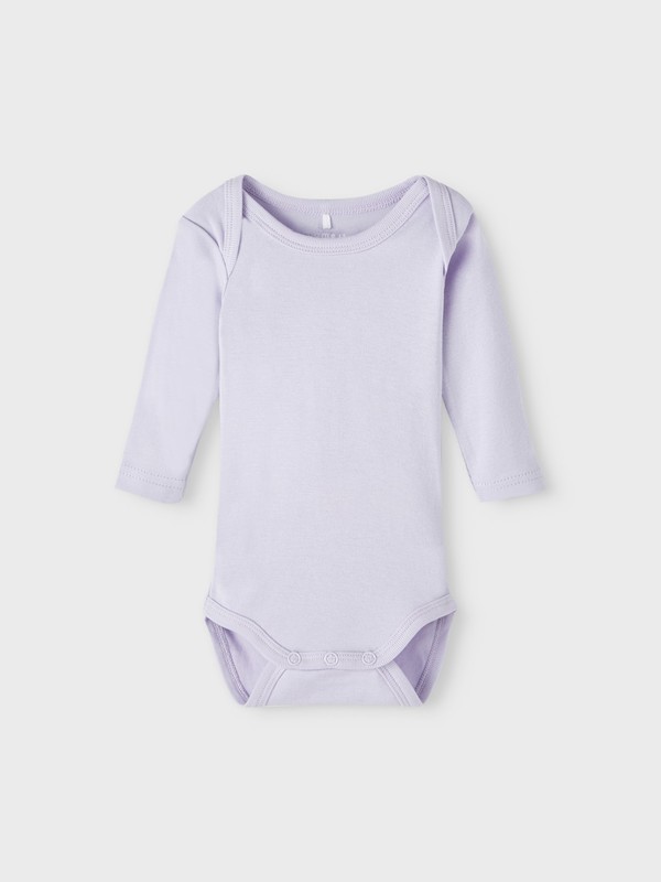 NBFBODY 3P LS PURPLE FLOWER   Purple Heather - Name It