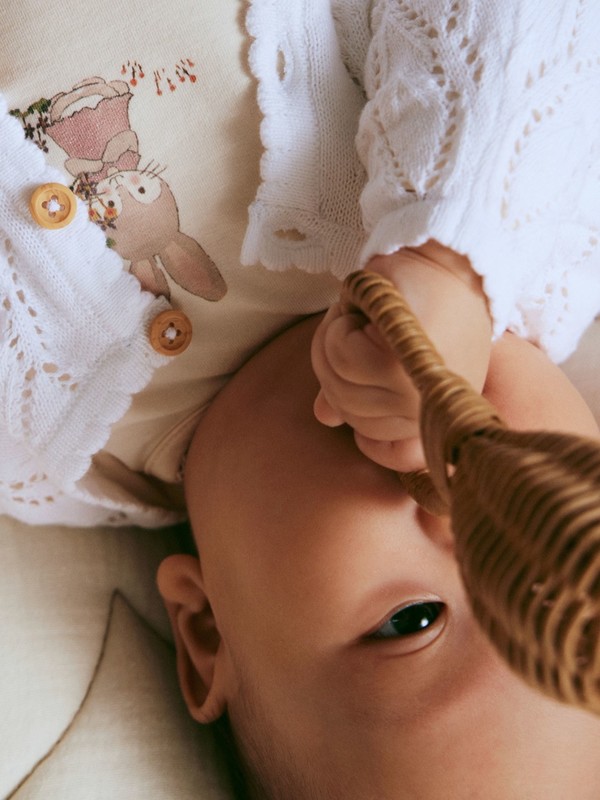 NBFDANILLE SHORT KNIT CARDIGAN BRIGHT WHITE - Name It