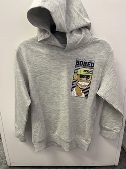 NKMMADDUX BOD NREG SWEAT HODDIE Light Grey Melange - Name It