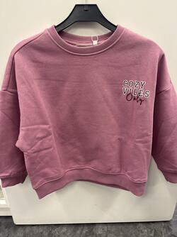 KOGBILA L/S OVZ BEAR O-NECK SWT  Mauve Orchid Cozy - Kids Only 