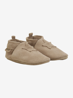 MINYMO ELASRIC SLIPPER SUEDE White Pepper - En Fant