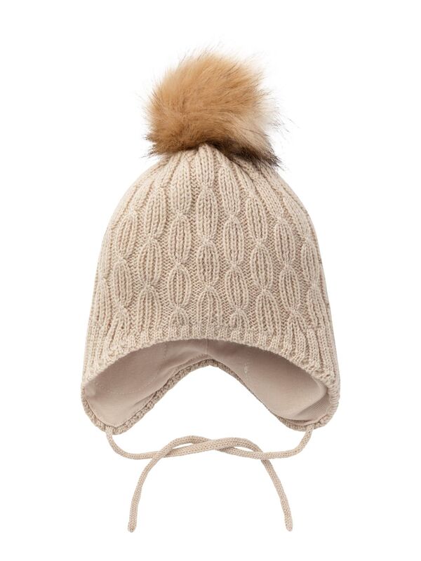 NMMWRILLA WOOL KNIT HAT  White Pepper - Name It